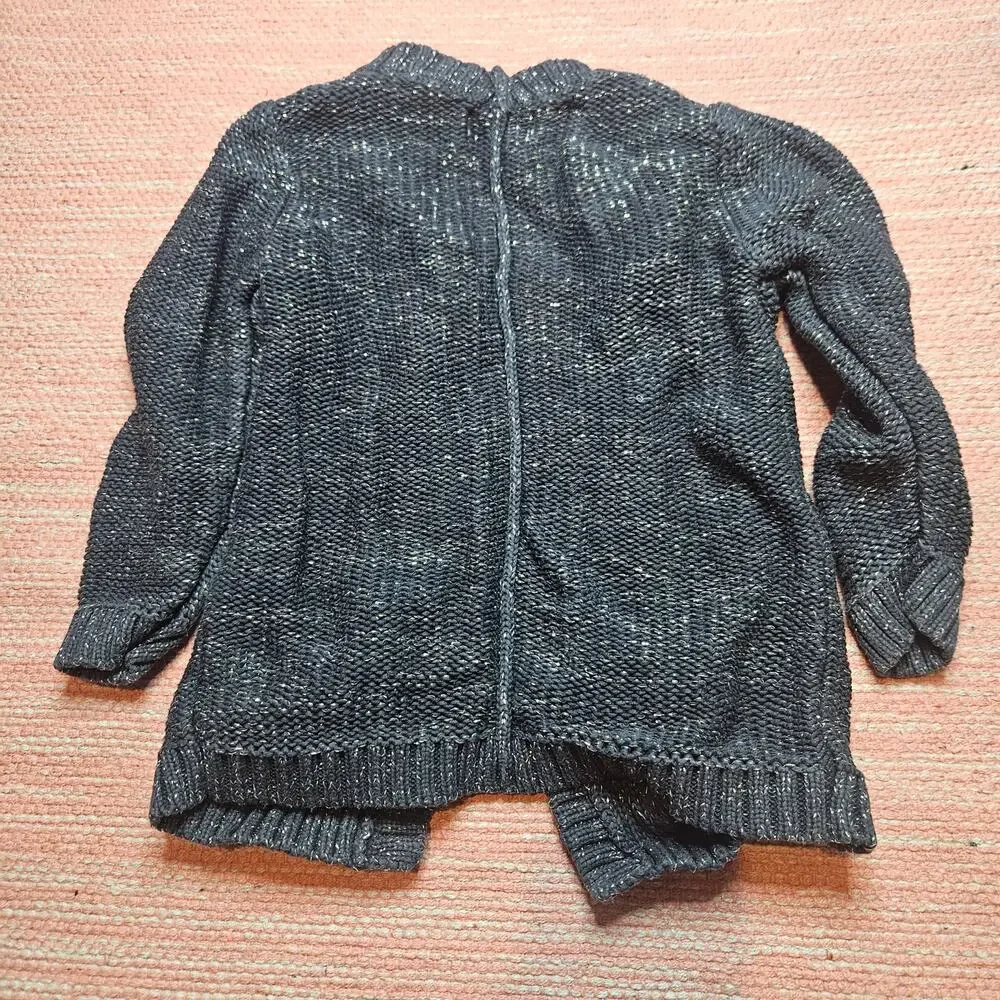 Old Navy Blue Silver Sparkly Openfront Cardigan Sweater